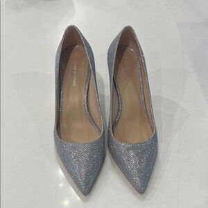 Stuart Weitzman Shimmering Silver Heels